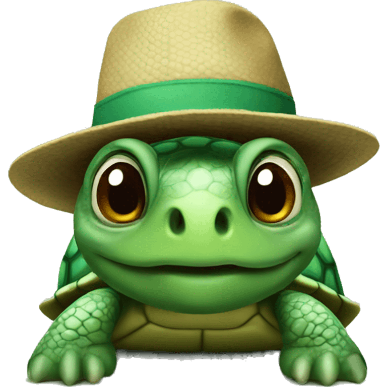 turtle in a hat emoji