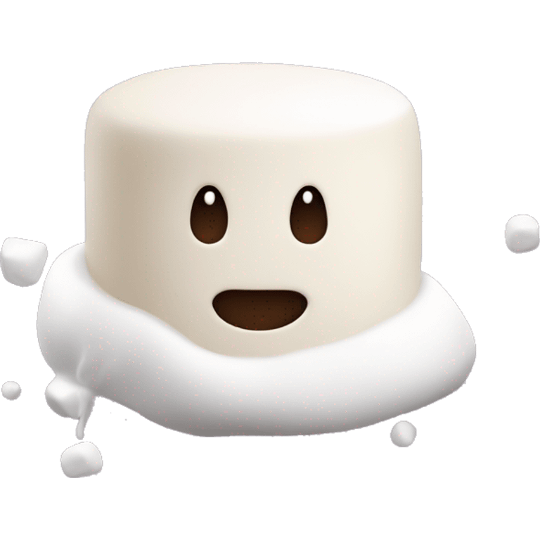 Marshmallow in milk (no face on marshmellow) emoji