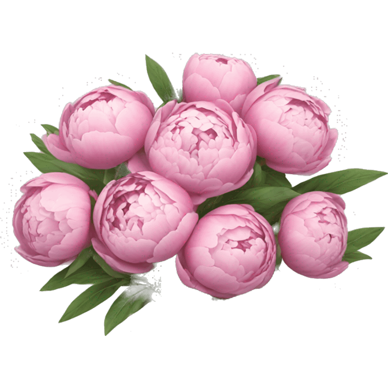 Peonies bouquet emoji