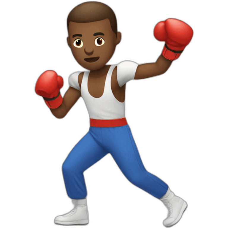 white man boxing emoji