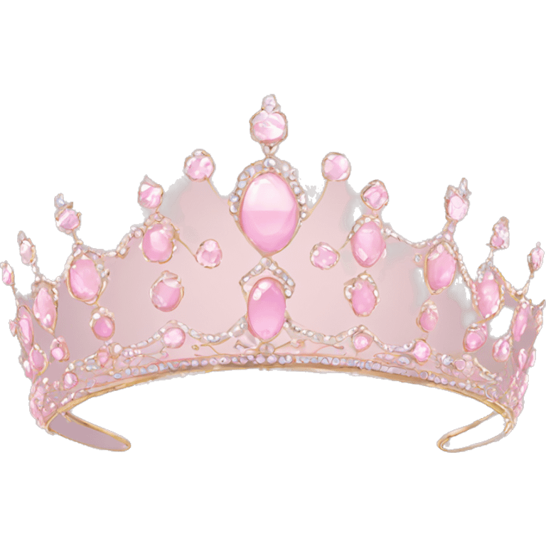 pale pink tiara emoji