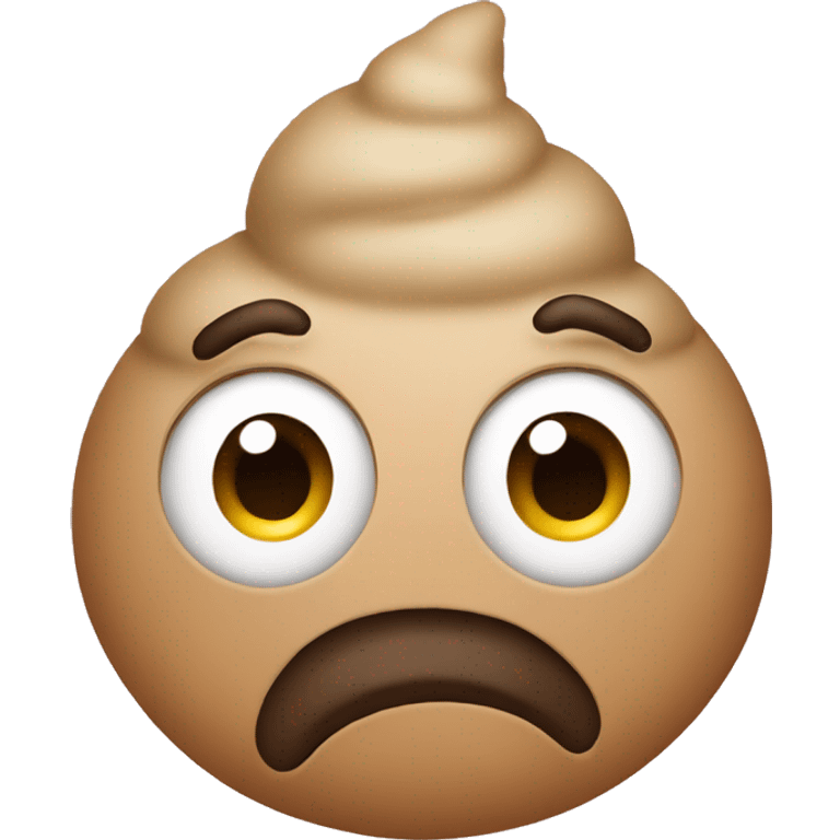 Poop emoji with side eye emoji