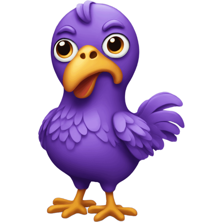 Purple chicken emoji