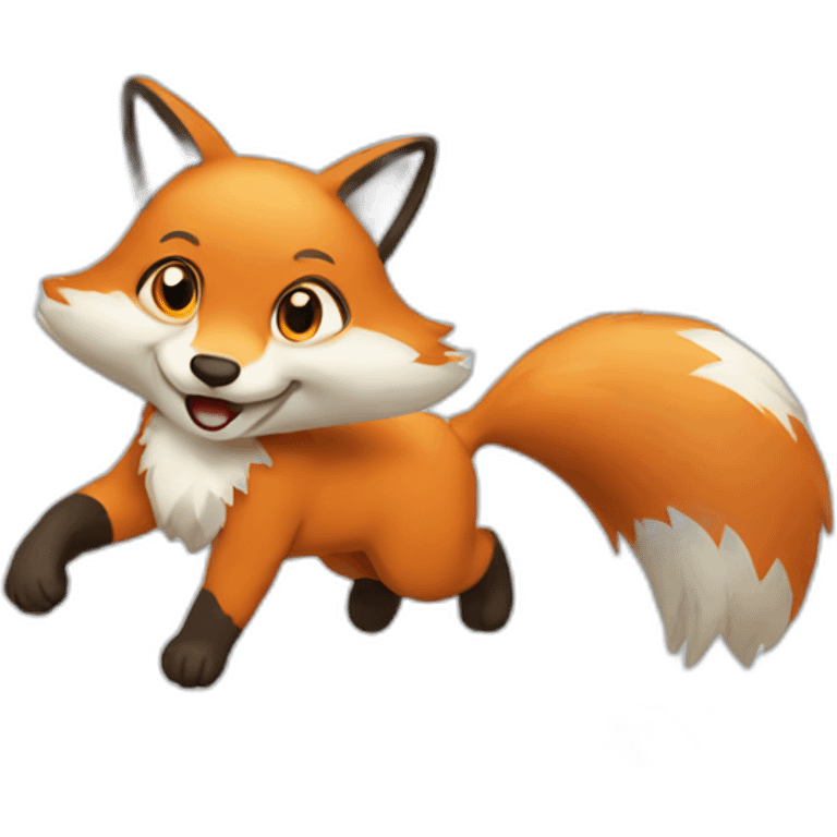 fox waving emoji