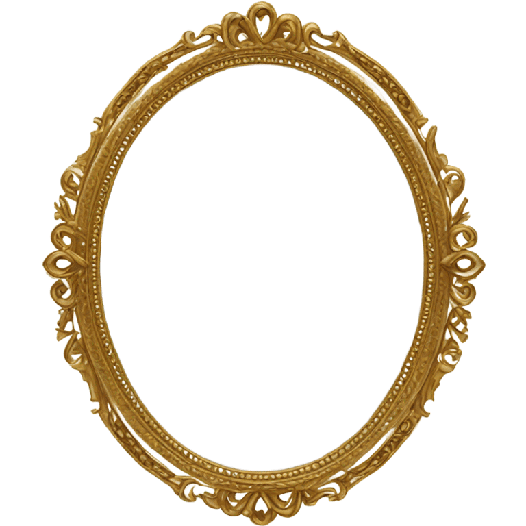 Gold oval vintage frame  emoji