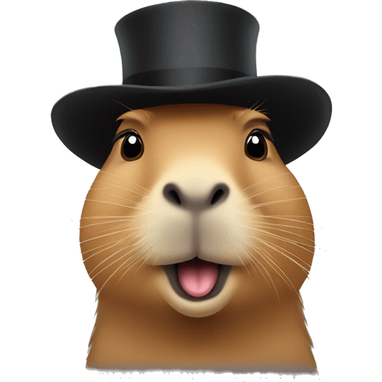 capybara in tophat emoji