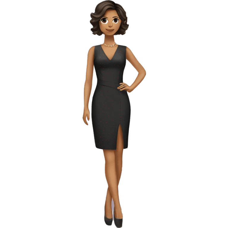 Cocktail dress brunette  emoji