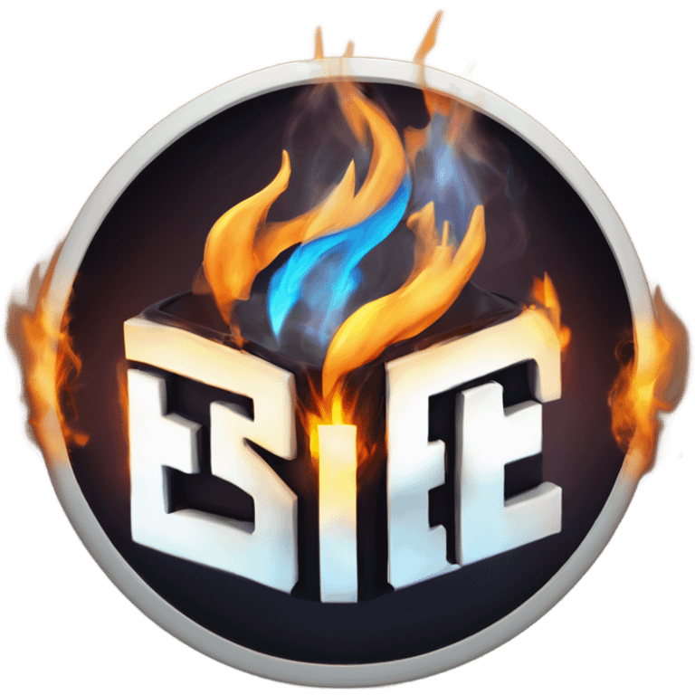 Logo “bep” Best Electro Portal text fire 4k realism design emoji