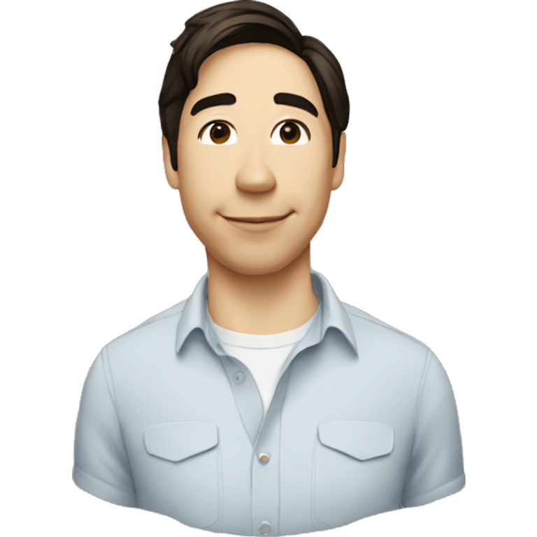 Justin Long wearing shirt emoji