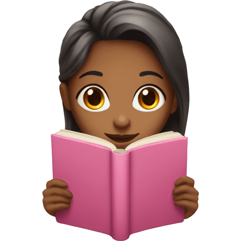 Girl with the pink book emoji