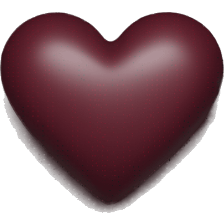 A dark maroon color heart emoji