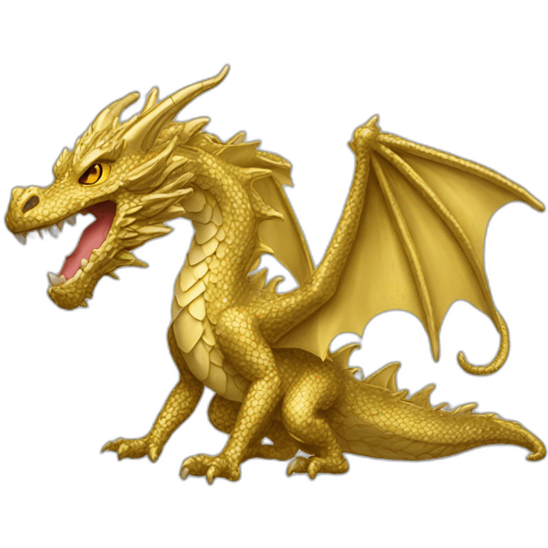 lace dragon gold emoji