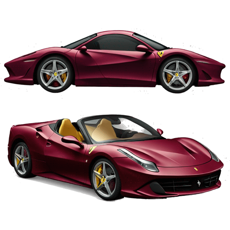 Burgundy Ferrari car emoji