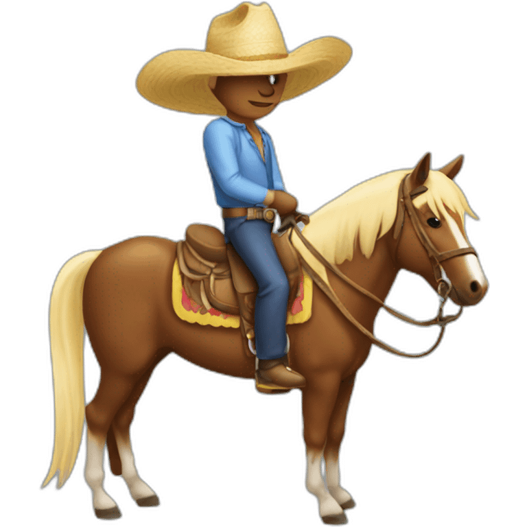 Caballo con sombrero emoji