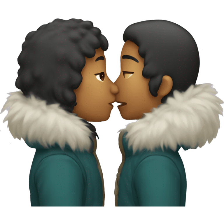 Eskimos kissing emoji