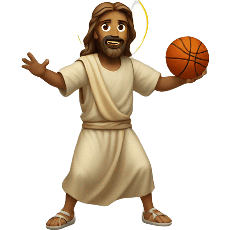 Jesus playing basketball emoji