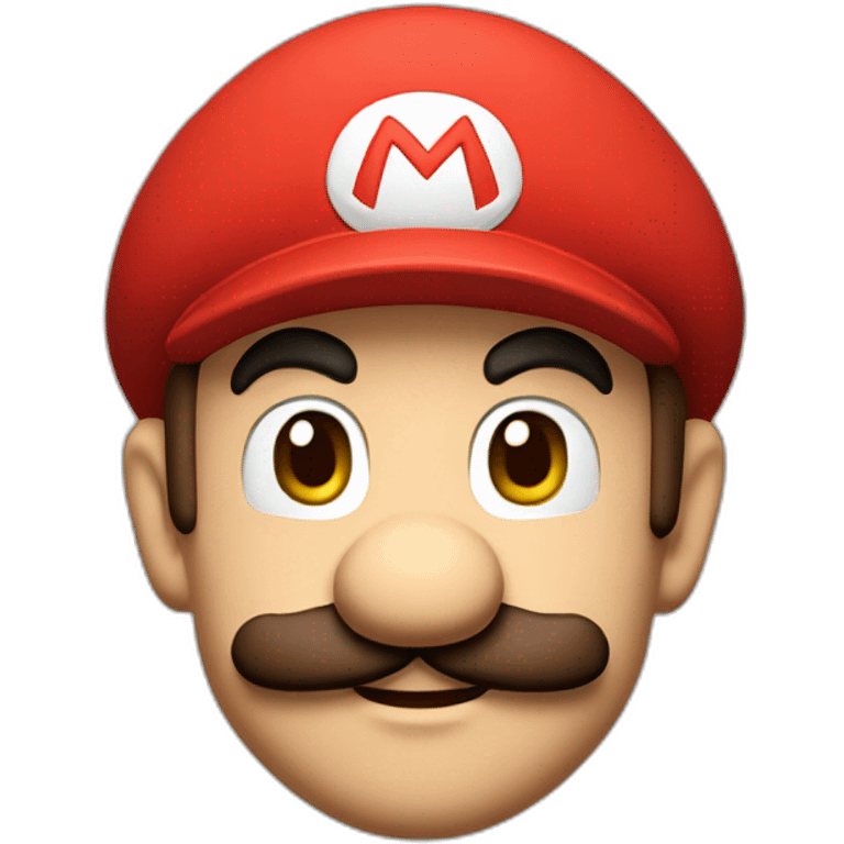 super mario face red hat emoji