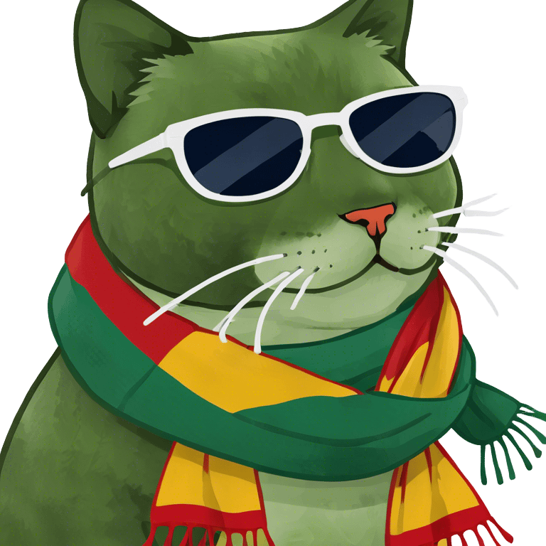 Cat with sunglasses emoji