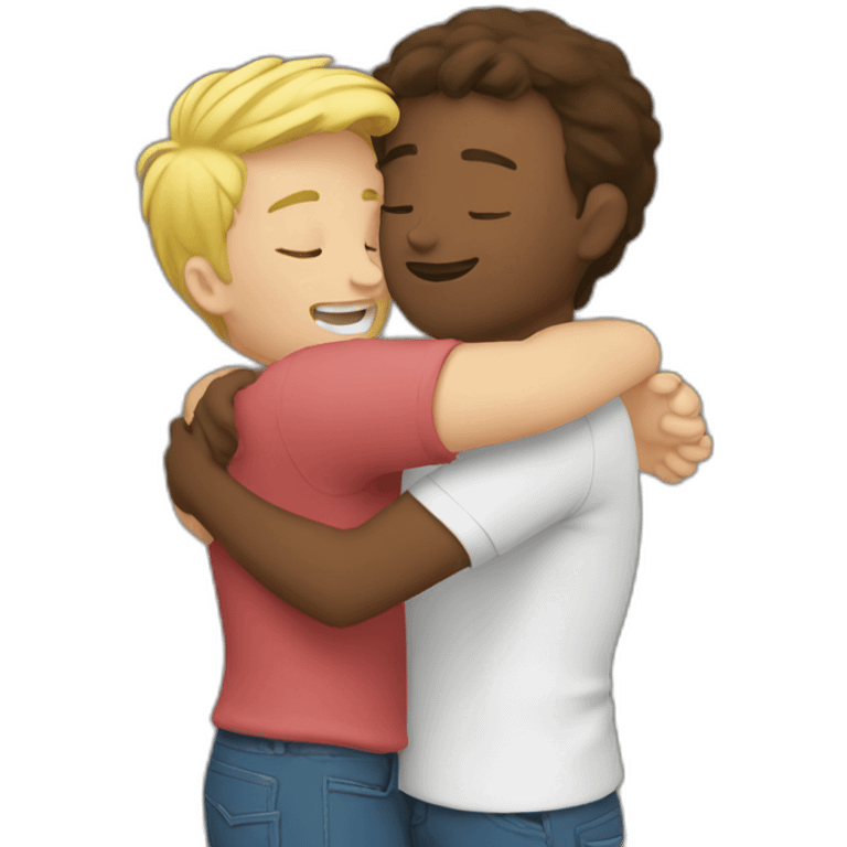 Gay hug emoji