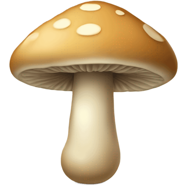 beige coloured mushroom with no spots and a large st emoji