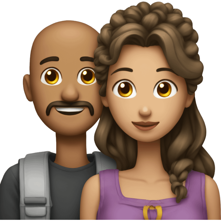 Corazon lleno de amor de un hombre y una mujer emoji