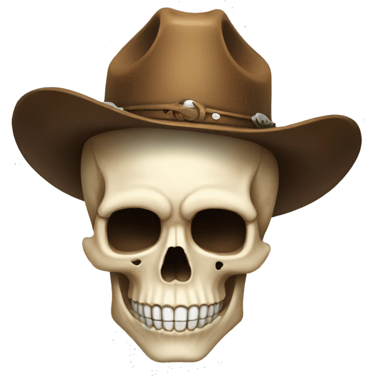 skull wearing a cowboy hat emoji