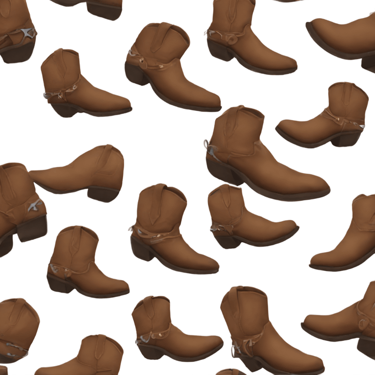 Cute cowboy boots emoji