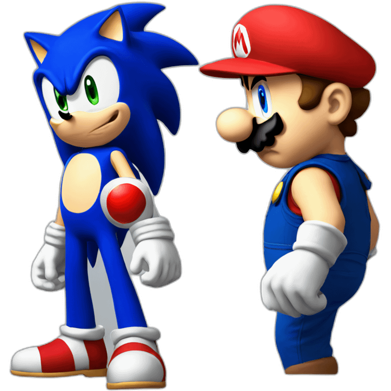 Sonic vs Super Mario emoji