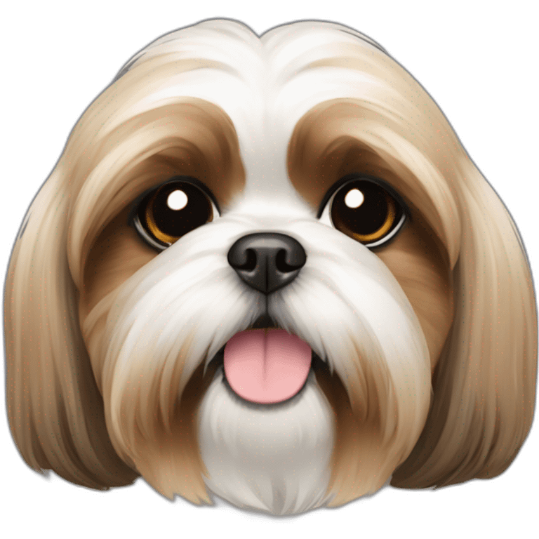 Dog Shih Tzu with long coat full-height  emoji