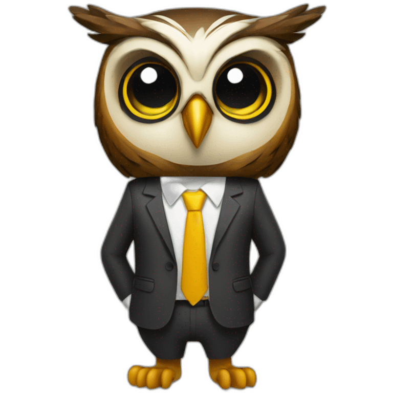 owl with ceo suit emoji