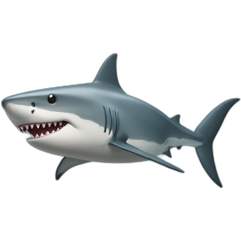 Un requin sur une orques emoji