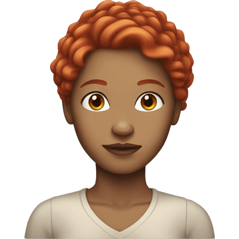 Pretty light skin woman with red hair emoji