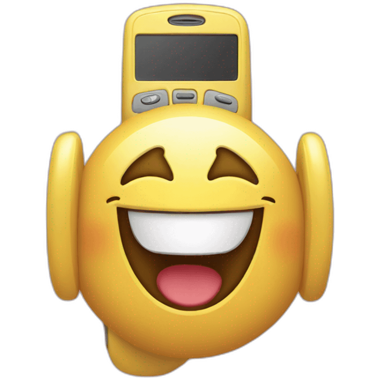 happy phone emoji