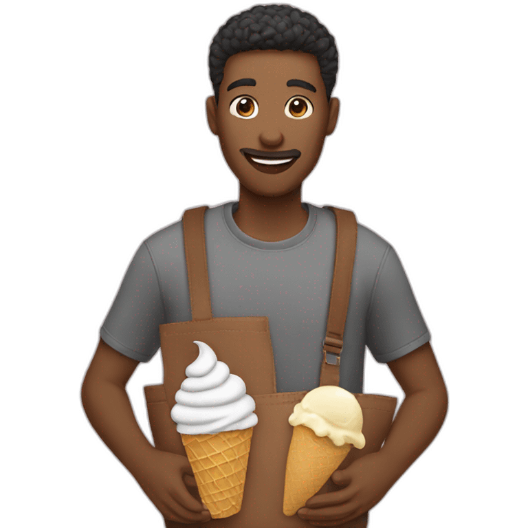 Bag owner eat ice cream emoji