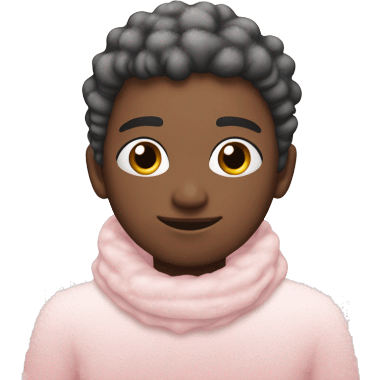 Pastel pink Christmas snow global  emoji