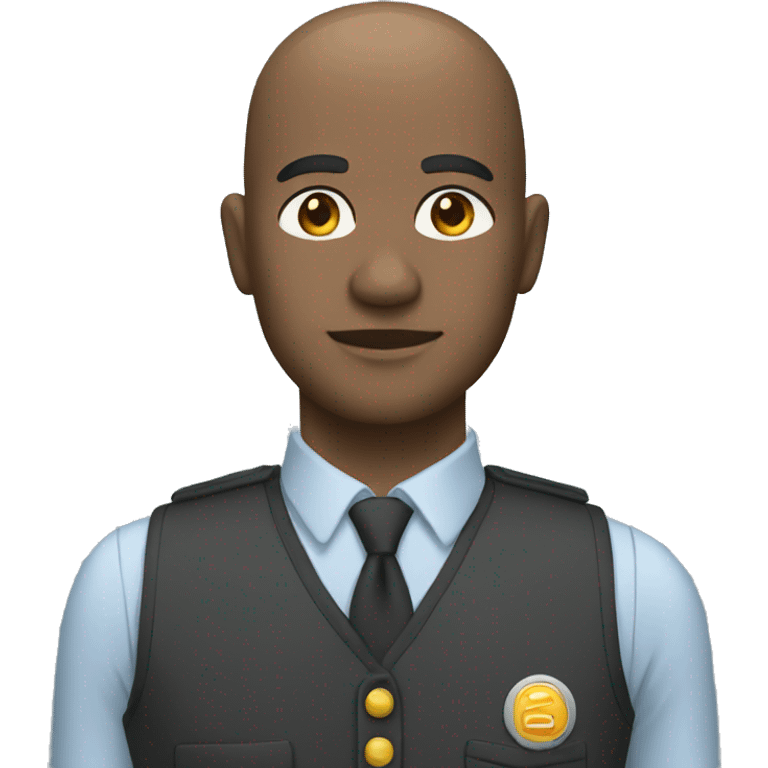 black haired half-bald train driver emoji