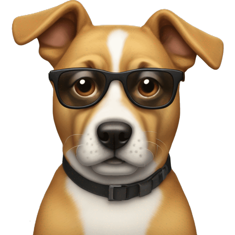 un perro con gafas de fiesta emoji