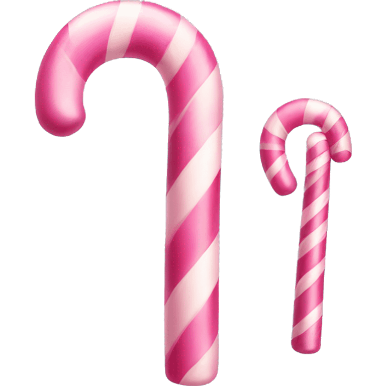 Pink candy cane  emoji