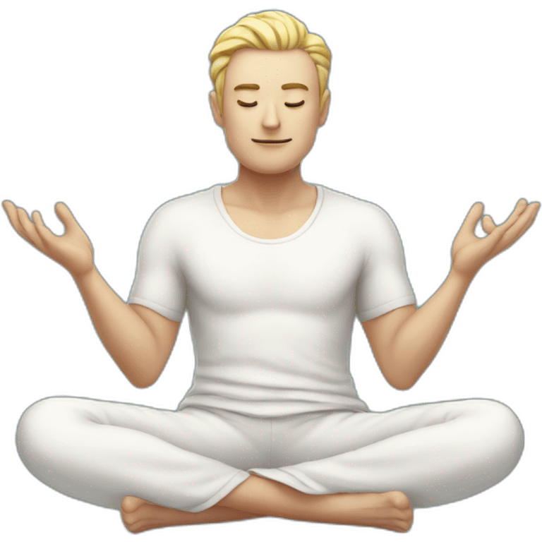 white skin magician guy meditating  emoji