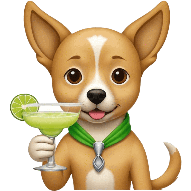 Dog drinking a margarita emoji