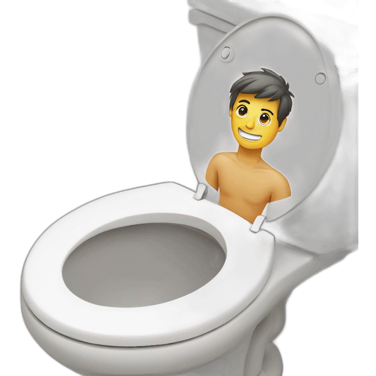 male head and neck sticking out of a toliet emoji