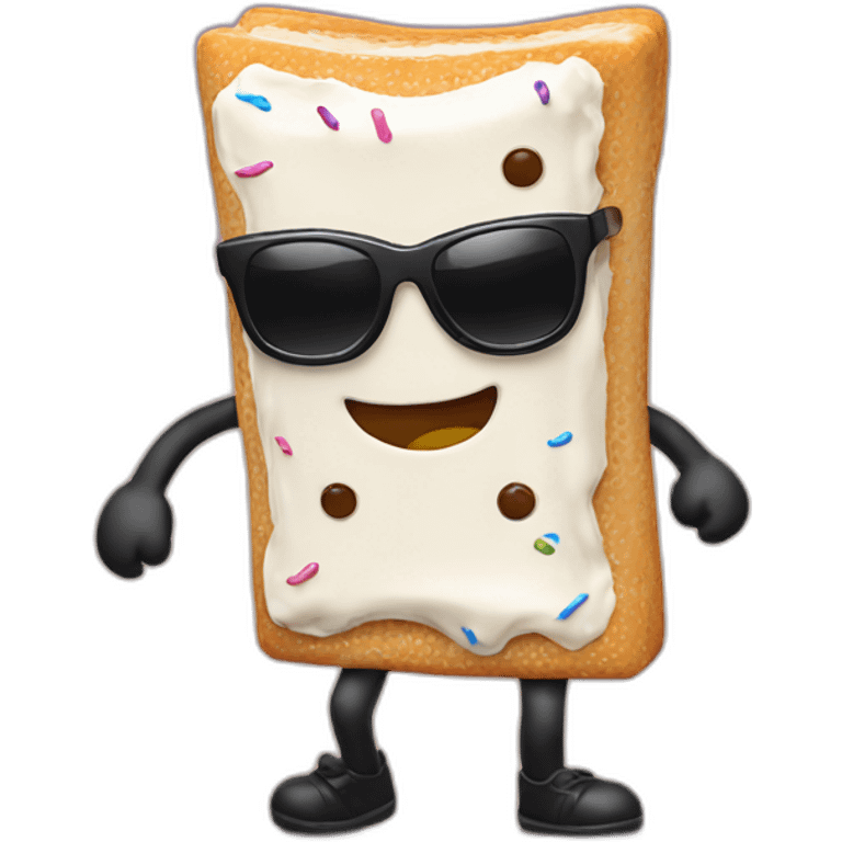 pop tart dancing wearing sunglasses emoji