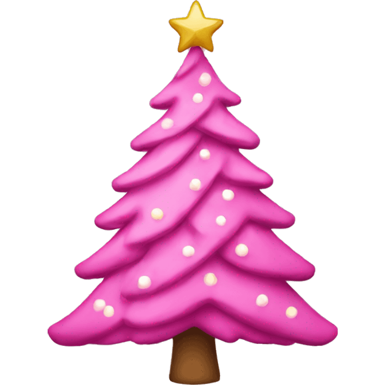 Pink Christmas tree emoji