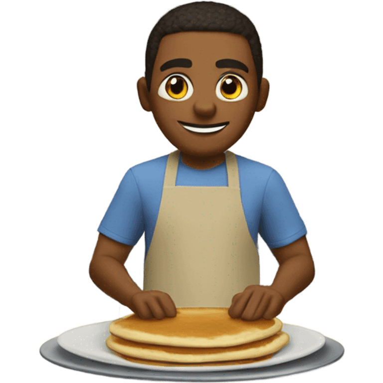 Brick heck from the show called “the middle” making pancakes emoji