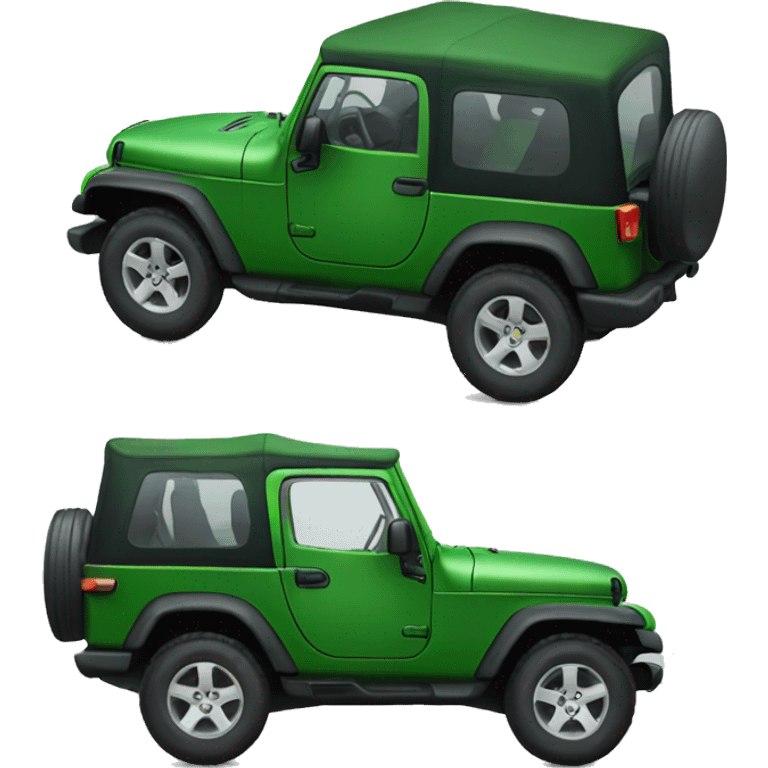 A green Jeep  emoji