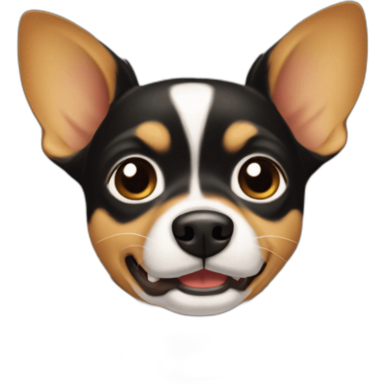 barking Chihuahua black emoji