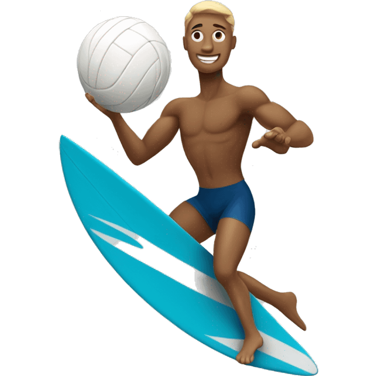 Surfer playing volleyball  emoji