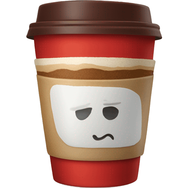 coffee with art in red cup emoji