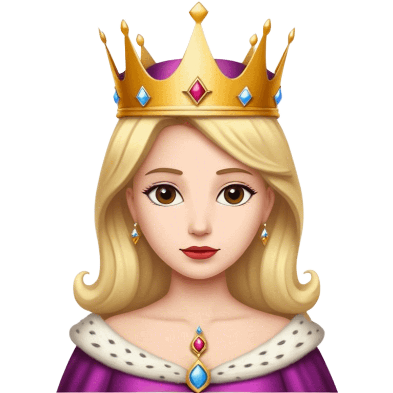 a queen with a crown that has a crown emoji