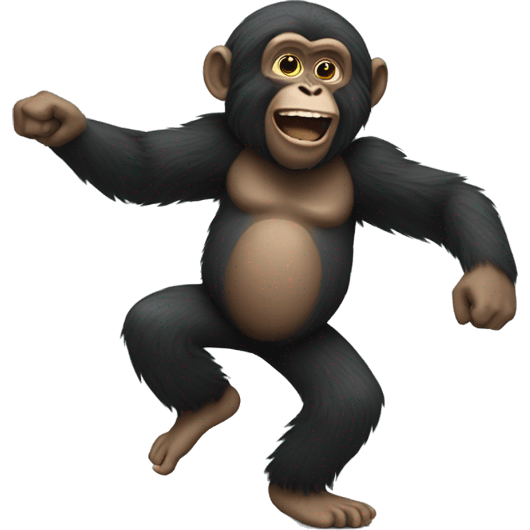 a dancing ape emoji